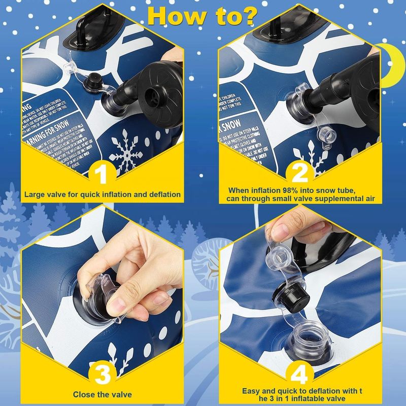 Adult Snow Inflatable Snow Toys Inflatable Sledding Tube Air Snow Sled 0.58mm 0.38mm