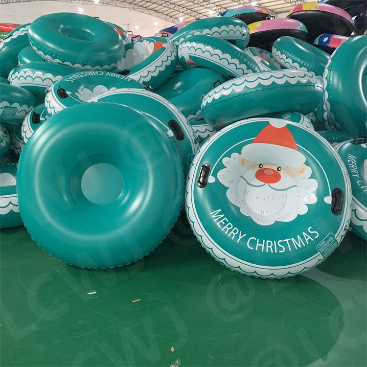 Inflatable 300kgs Towable Snow Sled Christmas Sled Heavy Duty Blow Up Sled Tube Pvc 0.6mm
