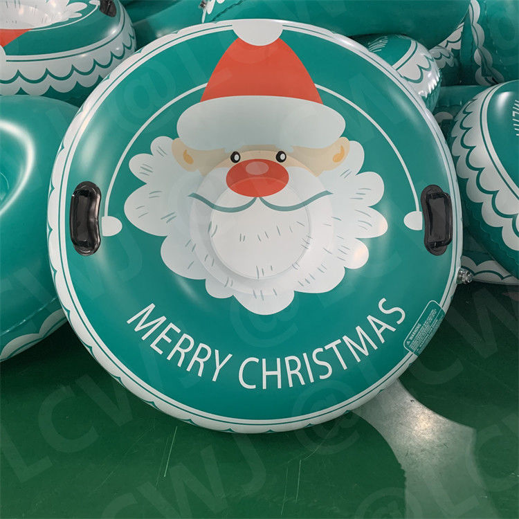 Inflatable 300kgs Towable Snow Sled Christmas Sled Heavy Duty Blow Up Sled Tube Pvc 0.6mm