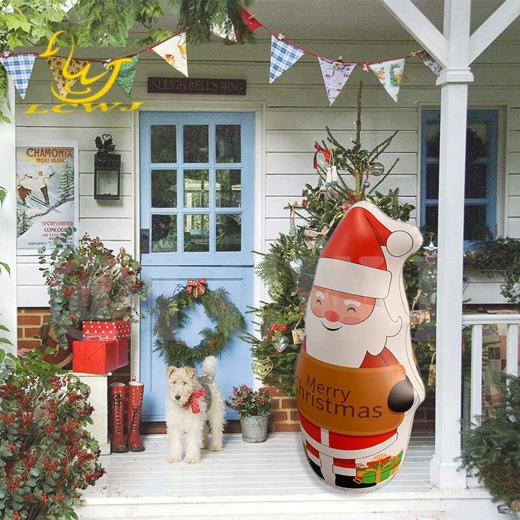 LC Blow Up Bopper Yard Decoration Christmas Inflatable Santa Claus Decorations with LED Light