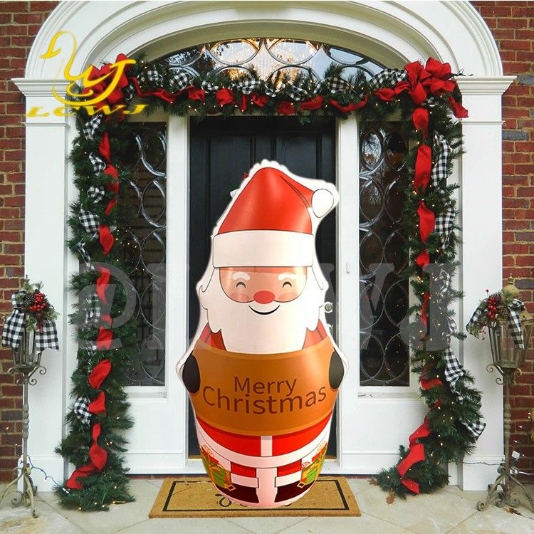 LC Blow Up Bopper Yard Decoration Christmas Inflatable Santa Claus Decorations with LED Light