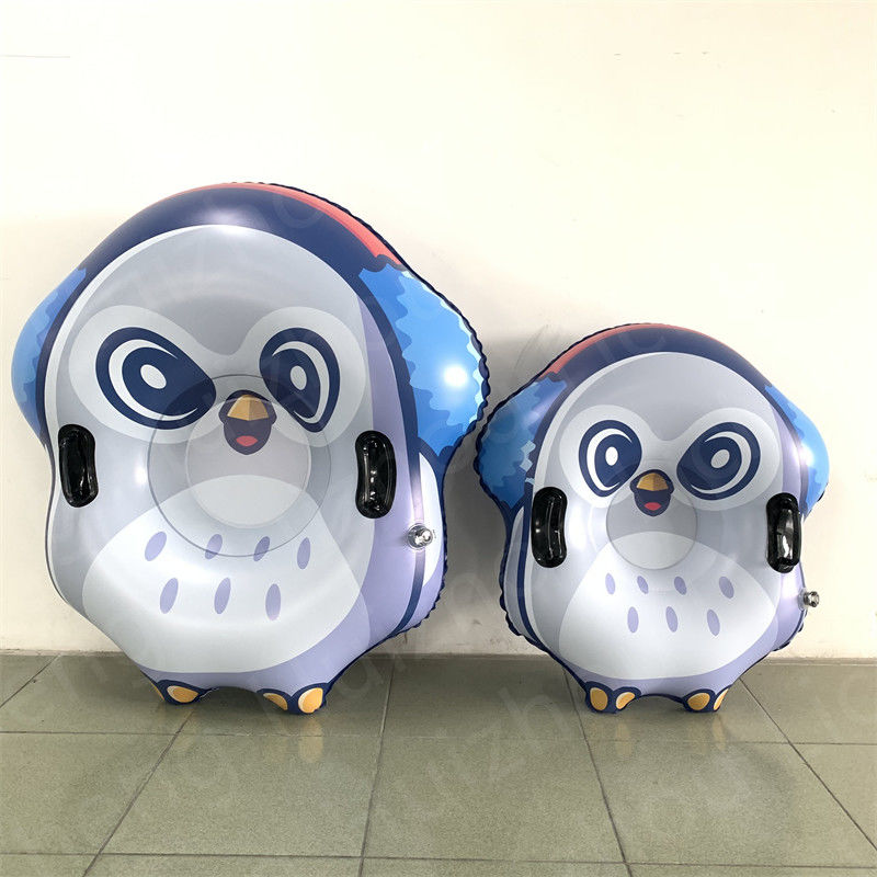 Owl Shape Ski Inflatable Snow Toys Dry Adult Snow Tubes Heavy Duty Snow Sledge