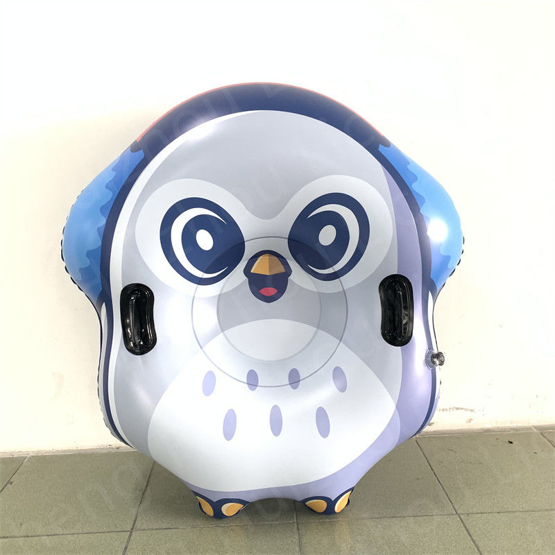 Owl Shape Ski Inflatable Snow Toys Dry Adult Snow Tubes Heavy Duty Snow Sledge