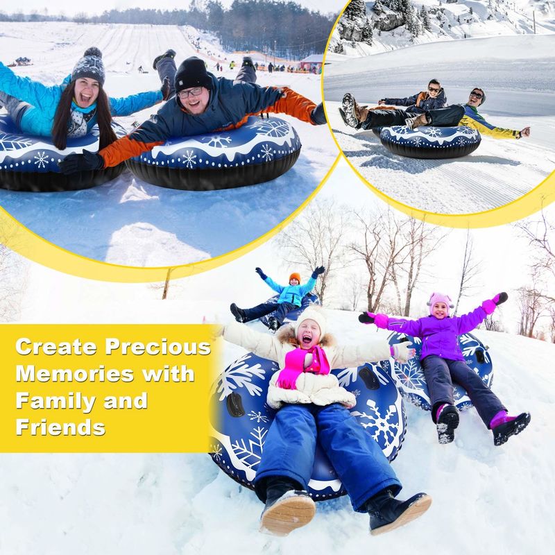 Heavy Duty Sleigh Adult Snow Tubes Snow Air Tube Winter Fun Toys For Kids