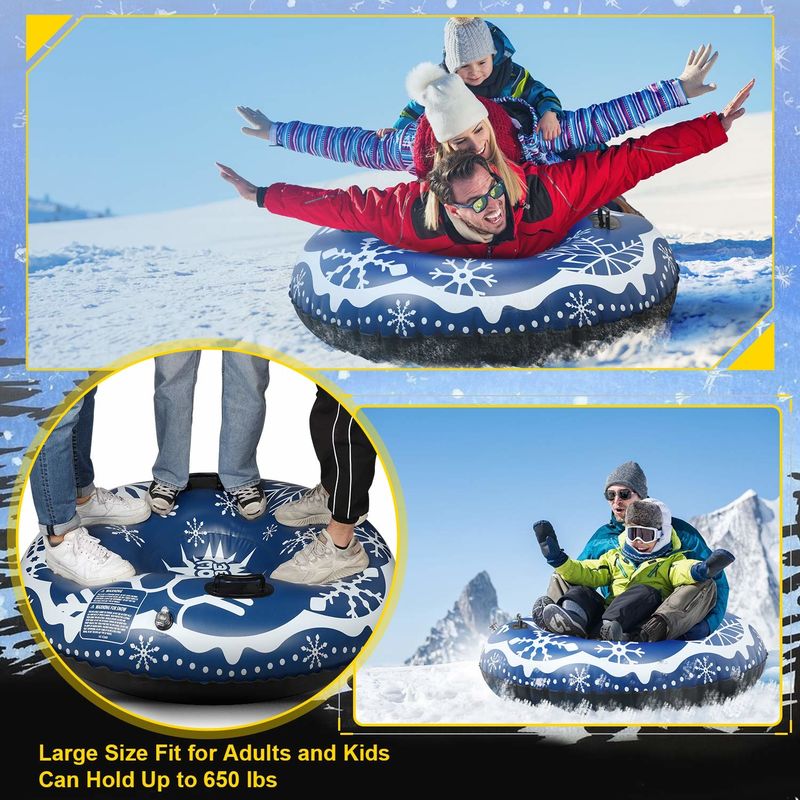 Heavy Duty Sleigh Adult Snow Tubes Snow Air Tube Winter Fun Toys For Kids