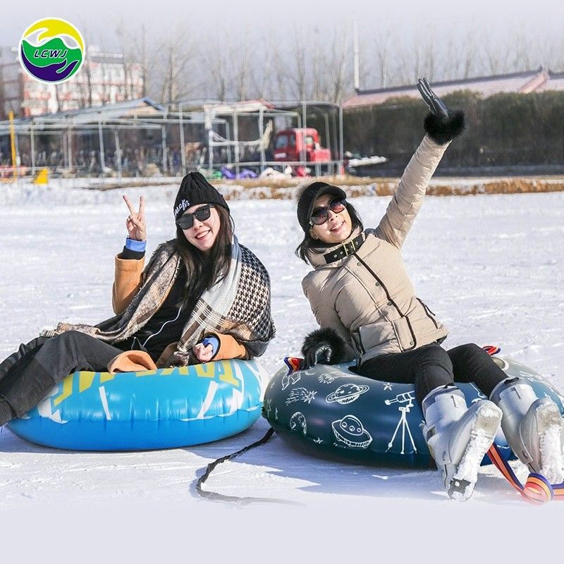 PVC Inflatable Snow Sled 300kgs Triangular Rocket Luge Snow Sled Snowboard 120 X 90cm