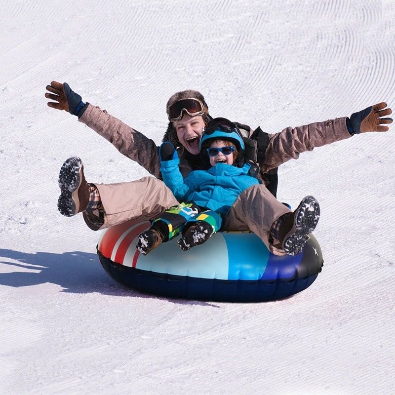 PVC Inflatable Snow Sled 300kgs Triangular Rocket Luge Snow Sled Snowboard 120 X 90cm