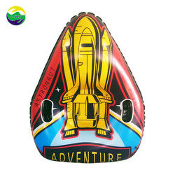 PVC Inflatable Snow Sled 300kgs Triangular Rocket Luge Snow Sled Snowboard 120 X 90cm