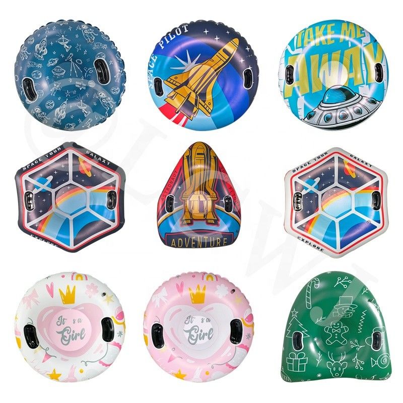 UFO Space Inflatable Snow Toys Towable Inflatable Tube For Sledding Winter Toys 47in
