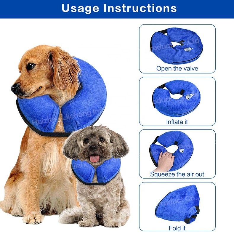 Cat Cone Inflatable Pet Collar Customized Size Soft Recovery Collar For Cats