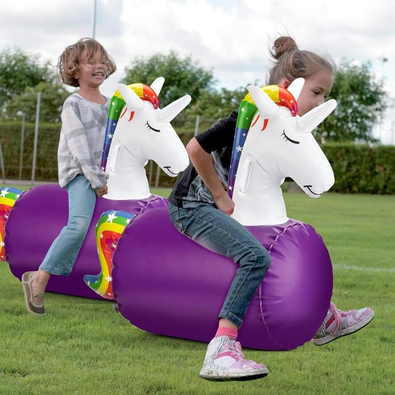 Unicorn And Dino Hopping Toys Inflatable Ride On Bouncer Hopper Horse For Performance