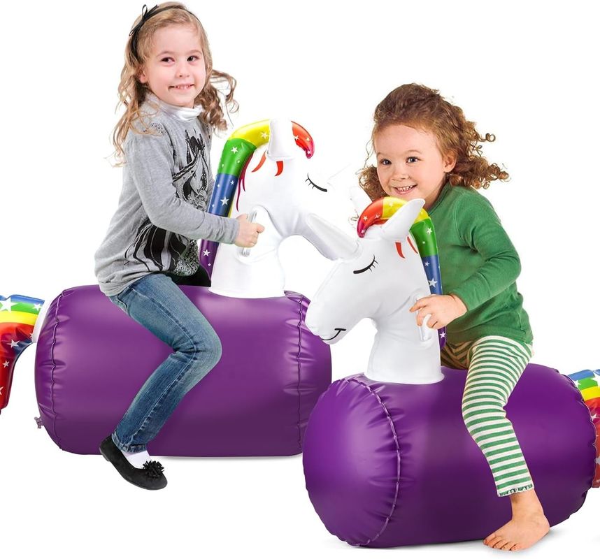 Unicorn And Dino Hopping Toys Inflatable Ride On Bouncer Hopper Horse For Performance