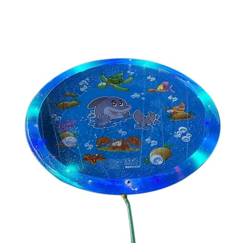 LC Upgraded Shinning Outdoor Sprinkler Pad Unisex Flash Splash Pad With LED Light