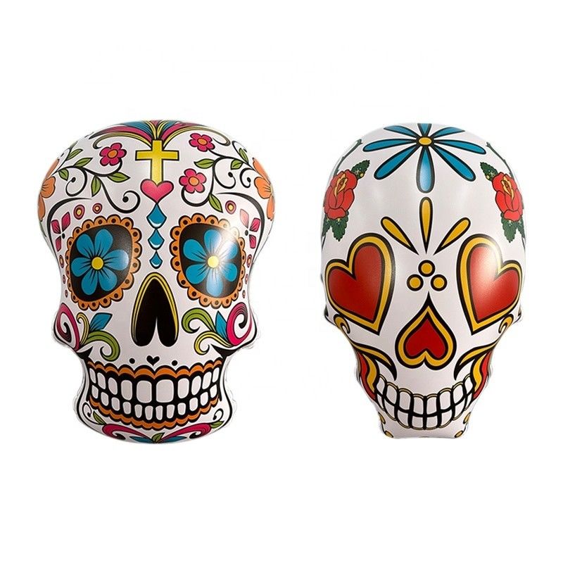 Softball Fans' Must-Have Inflatable Halloween Sugar Skull Decoration For Yard Garden