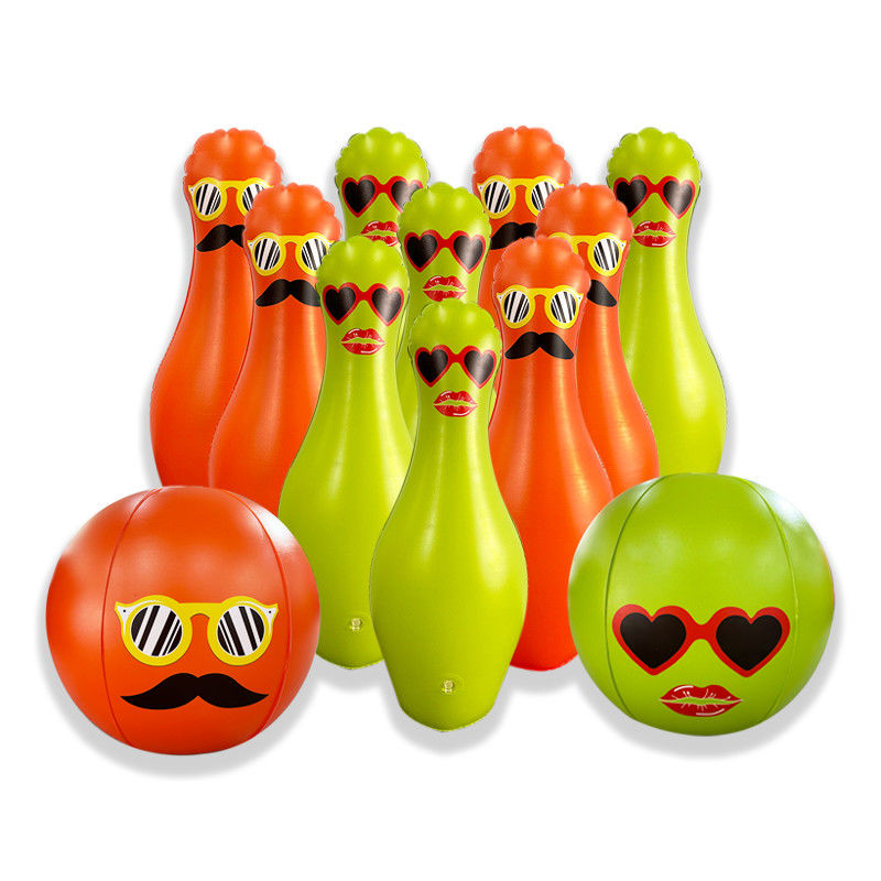 Unisex LC Colorful Fun Big Yard Outdoor Games Jumbo Bowling Ball And Pins Inflatable Kids Bowling Set